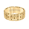 Triton Satin Finish Steel Edge Contemporary Wedding Band