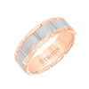 Triton Satin Finish Steel Edge Contemporary Wedding Band