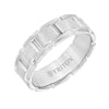 Triton Satin Finish Steel Edge Contemporary Wedding Band