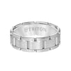 Triton Satin Finish Steel Edge Contemporary Wedding Band