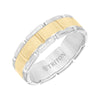 Triton Satin Finish Steel Edge Contemporary Wedding Band