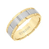 Triton Satin Finish Steel Edge Contemporary Wedding Band