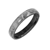 Triton Flat Edge Meteorite Top Contemporary Wedding Band