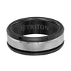 Triton Satin Finish Bevel Edge Contemporary Wedding Band