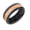Triton Satin Finish Bevel Edge Contemporary Wedding Band