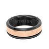 Triton Satin Finish Bevel Edge Contemporary Wedding Band