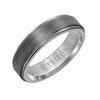 Triton Satin Finish Step Edge Contemporary Wedding Band