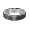 Triton Satin Finish Step Edge Contemporary Wedding Band