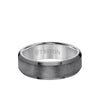 Triton Satin Finish Bevel Edge Contemporary Wedding Band