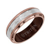 Triton Hammered Finish Flat Edge Wedding Band