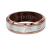 Triton Hammered Finish Flat Edge Wedding Band