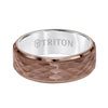 Triton Hammered Finish Flat Edge Wedding Band