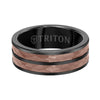 Triton Hammered Finish Flat Edge Wedding Band