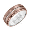 Triton Brush Finish Flat Edge Contemporary Wedding Band