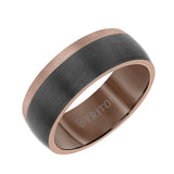 Triton Brush Finish Flat Edge Contemporary Wedding Band