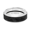 Triton Bevel Edge Forged Carbon Contemporary Wedding Band