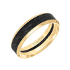 Triton Bevel Edge Forged Carbon Contemporary Wedding Band