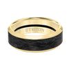 Triton Bevel Edge Forged Carbon Contemporary Wedding Band