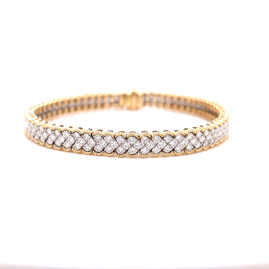 Triple Tennis Bracelet 4.80ct