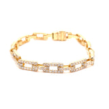 Yellow Gold Diamond Cable Bracelet 5.33ct