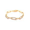 Yellow Gold Diamond Paperclip Bracelet 2.90ct