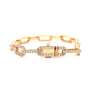 Yellow Gold Diamond Paperclip Bracelet 2.90ct