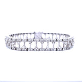 White Gold Bar Diamond Bracelet 4.96ct