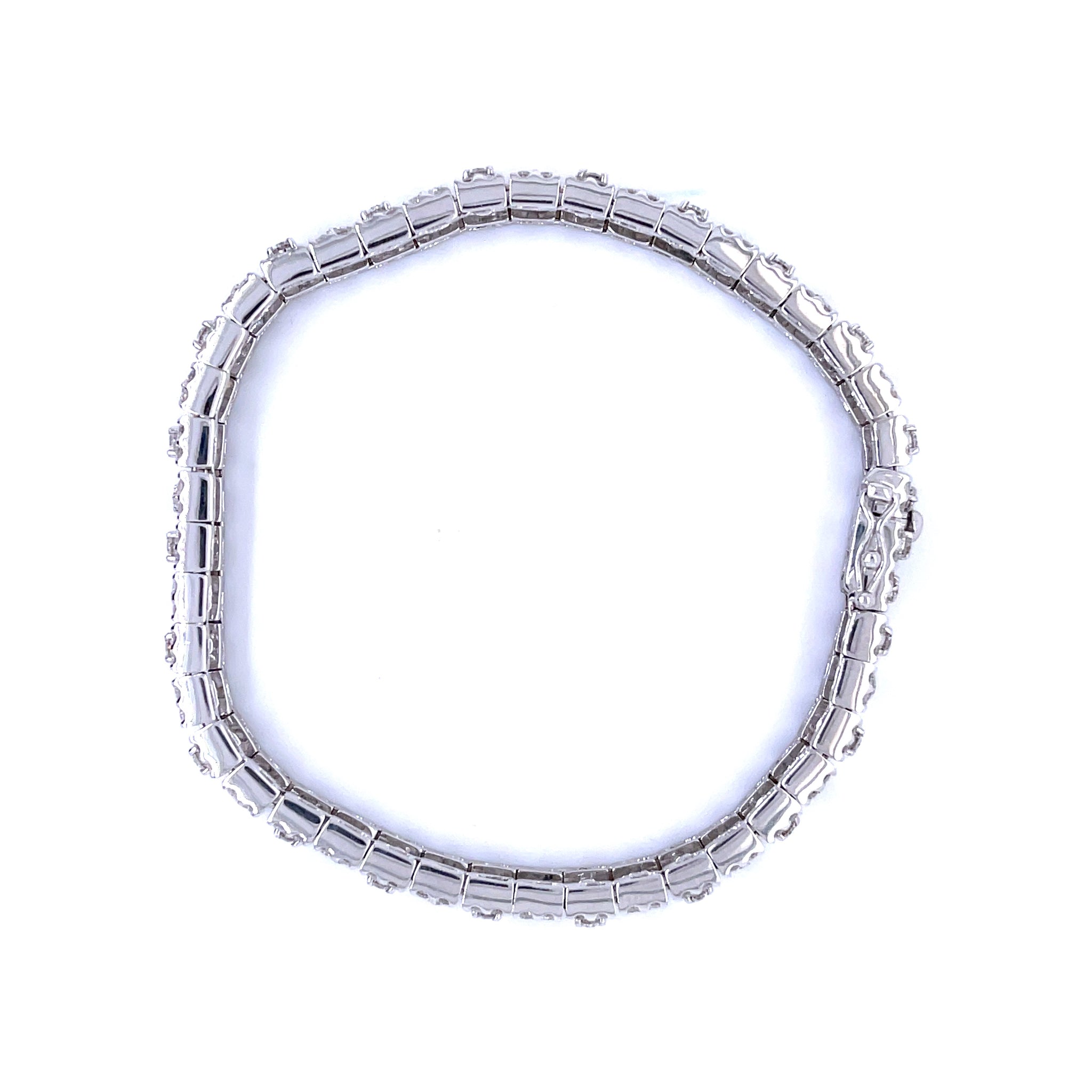 White Gold Bar Diamond Bracelet 4.96ct