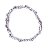 White Gold Flower Diamond Bracelet 6.40ct