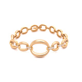 Yellow Gold Oval Diamond Link Bracelet 0.90ct