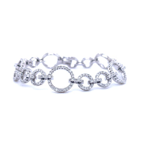 White Gold Circular Diamond Bracelet 2.25ct