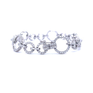 White Gold Circular Diamond Bracelet 2.25ct