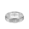 Triton Flat Step Edge Stone Wedding Band