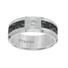 Triton Flat Bevel Edge Stone Wedding Band