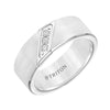 Triton Flat Bevel Edge Stone Wedding Band