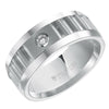 Triton Flat Bevel Bevel Edge Stone Wedding Band