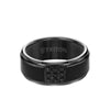 Triton Flat Bevel Step Edge Stone Wedding Band