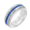 Triton Round Edge Stone Wedding Band