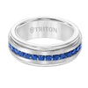 Triton Round Edge Stone Wedding Band