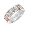 Triton Flat Steel Edge Diamond Wedding Band