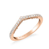 Artcarved Bridal Mounted with Side Stones Classic Lyric Diamond Wedding Band Carly 14K Rose Gold