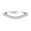 Artcarved Bridal Mounted with Side Stones Classic Lyric Diamond Wedding Band Augusta 14K White Gold Primary & 14K Rose Gold