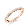 Artcarved Bridal Mounted with Side Stones Classic Lyric Diamond Wedding Band Demi 18K Rose Gold