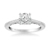 Artcarved Bridal Mounted with CZ Center Classic Lyric Engagement Ring Tracy 14K White Gold