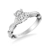 Artcarved Bridal Mounted with CZ Center Contemporary Lyric Engagement Ring Tilda 18K White Gold