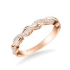 Artcarved Bridal Mounted with Side Stones Contemporary Lyric Diamond Wedding Band Tilda 14K Rose Gold