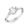 Artcarved Bridal Mounted Mined Live Center Contemporary Diamond Engagement Ring 14K White Gold