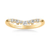 Artcarved Bridal Mounted with Side Stones Contemporary Diamond Wedding Band 14K Yellow Gold