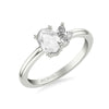 Artcarved Bridal Mounted Mined Live Center Contemporary Diamond Engagement Ring 14K White Gold