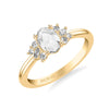 Artcarved Bridal Mounted Mined Live Center Contemporary Diamond Engagement Ring 14K Yellow Gold